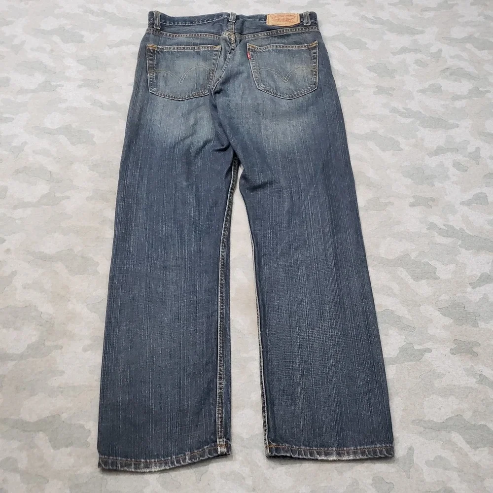 Vintage Levi's 505 Jeans Mens 33x30 Blue Denim Dark Wash Y2k Straight Leg